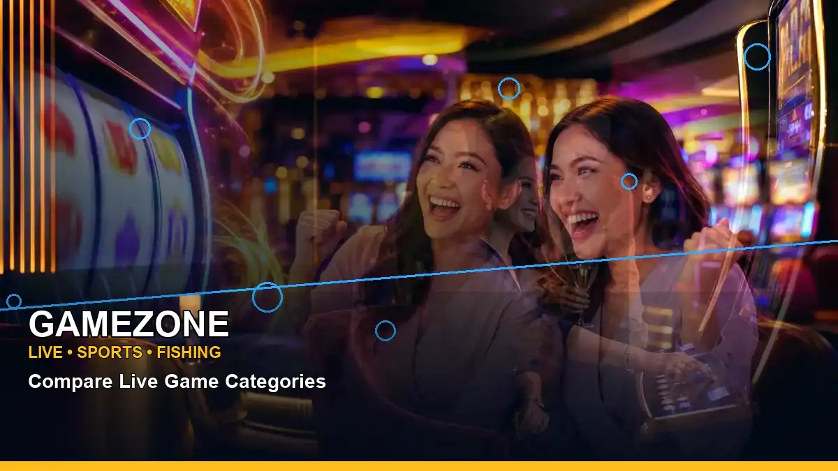 GAMEZONE mobile gaming information visual with a wide panoramic layout for Philippine users
