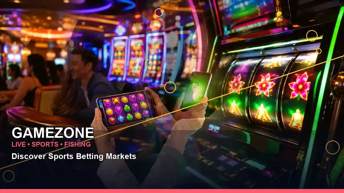 GAMEZONE football guide artwork featuring a gold-toned jackpot-style design and an adult Filipina host