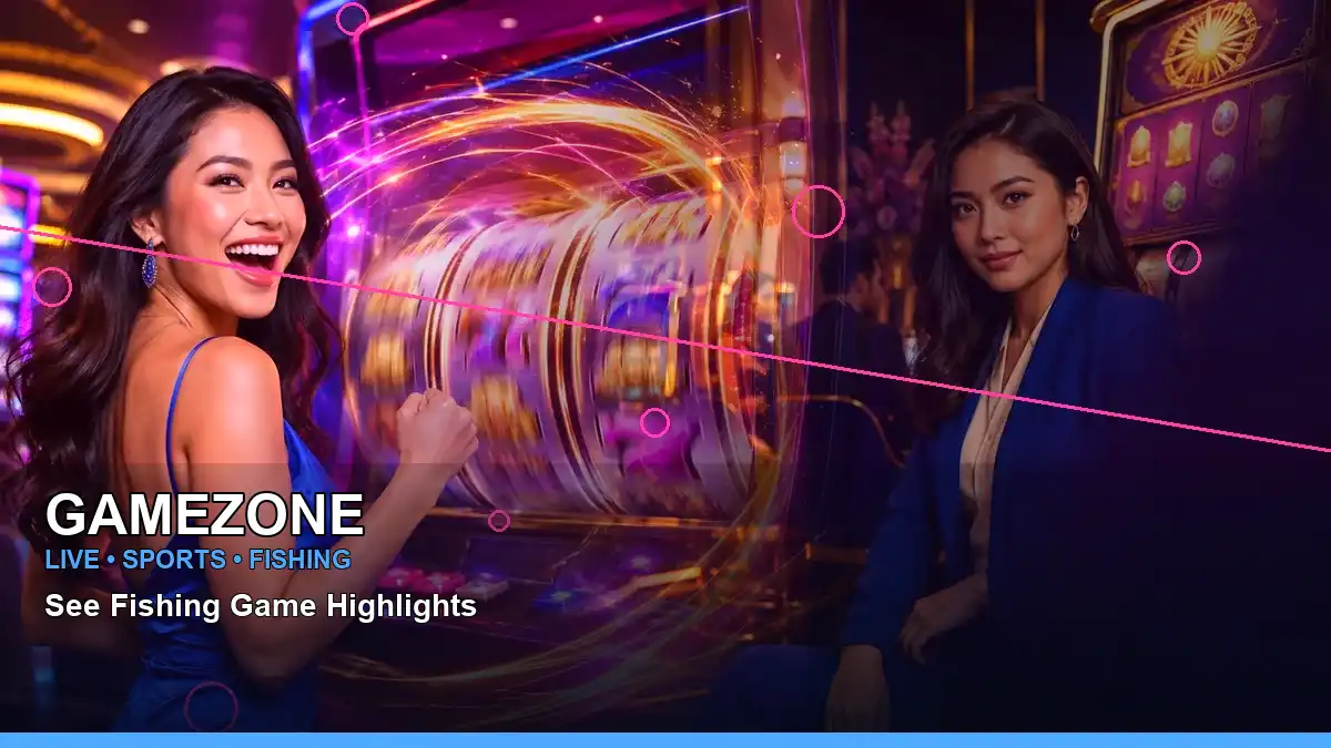 GAMEZONE live football guide information for Philippine users with a neon, slot-inspired visual composition