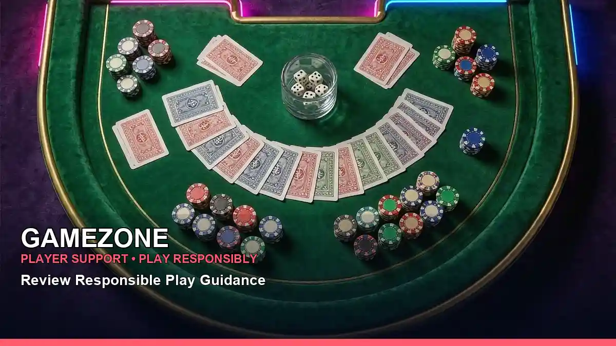 Concept image for reviewing GAMEZONE live casino table-game information, showing a studio behind-the-scenes layout for Philippine adults