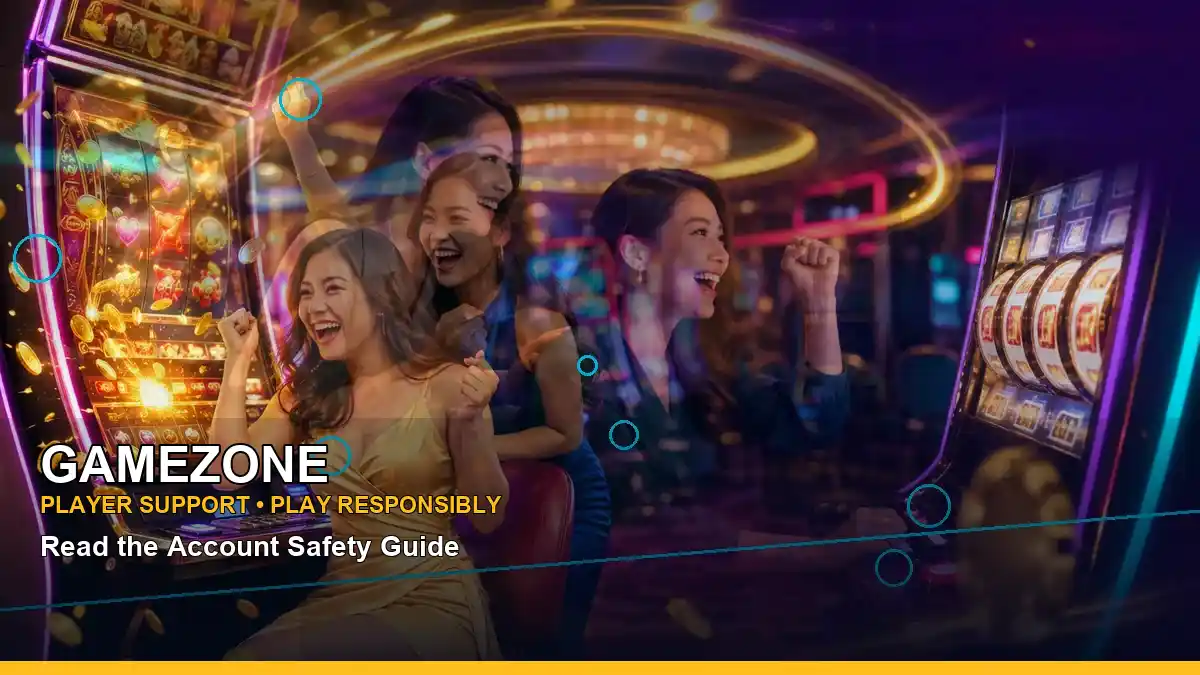GAMEZONE responsible cricket betting guide for Philippine users, presented with a panoramic mobile-casino visual