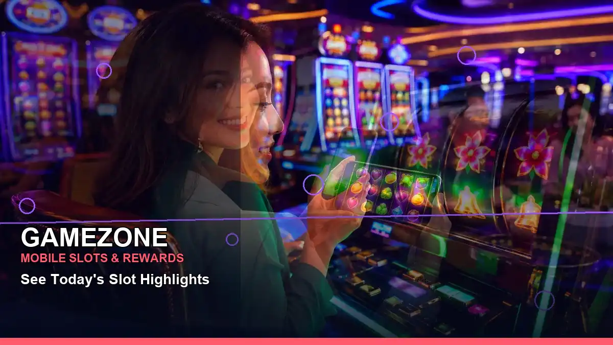 GAMEZONE mobile slot guide highlighting scatter-symbol checks, game rules, and responsible play reminders
